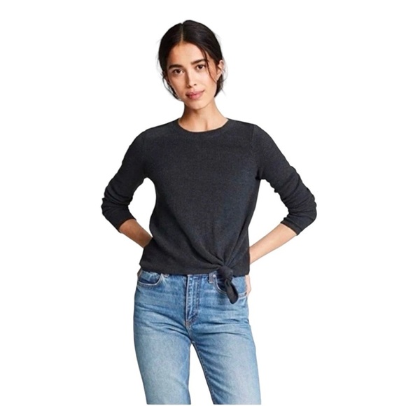 Madewell - NWT Texture & Thread Jacquard Knot-Front Top Sz XL - Picture 1 of 9